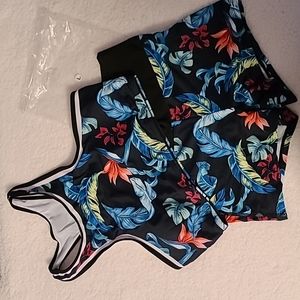 Ali Express Sports Bikini Tropical Print NIB- Size L